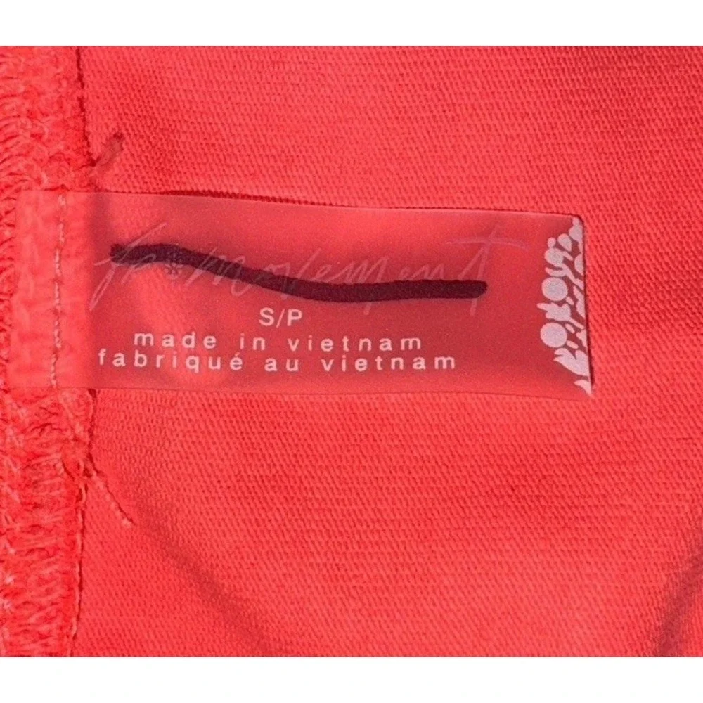 Free People Movement Hot Shot Easy Long Sleeve Set Neon‎ Coral (Top S/Shorts M)